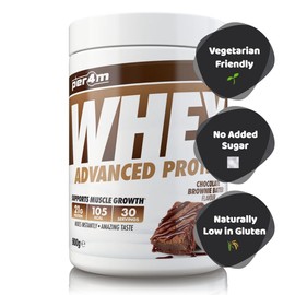 Per4m Molkeprotein Schoko-Brownie-Teig 900g – Schoko-Brownie-Teig-Molkeprotein zur Muskelunterstützung.