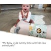 Nuby Animal Adventures Tummy Time Pillow, Sensory Toys, Baby-Safe Mirror,