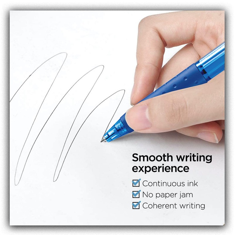 Glamza Ballpoint Pens 0.7mm Blue Ink Retractable Writing Pens Multipack