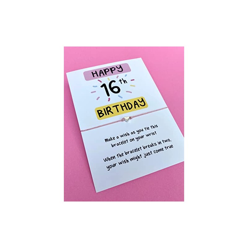 16th Birthday Wish Bracelet | 16th gift | String Bracelet