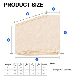 Ruayia Bunion Pads, Forefoot, Reusable Forefoot Pads, Fabric Forefoot Pads, Non-Slip Feetly Soles, Ball of Foot, Metatarsal Cushion, High Heels Insoles Pads, Skin Colour, XL