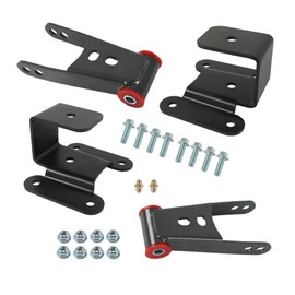 WFLNHB 2-4 inch Drop Shackles Hangers Lowering Kit Replacement for Ram 2500 3500 2WD 4WD 1994-2002 499-230