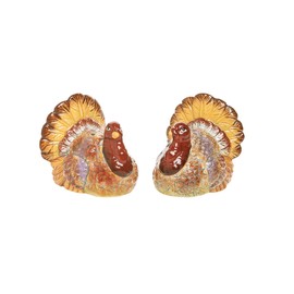 C&F Home Thanksgiving Turkey Salt & Pepper Set Of 2 Decor Decoration Brown