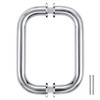 Ranbo C-Shaped 6" Tubular Back-to-Back Frameless Glass Shower Door Push