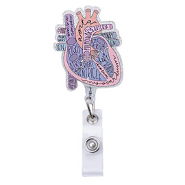 Nurse Badge Reel Holder Clip Id Badge Card Holder for Nurses Name Tags Badge Holders Reels Badge Holder Retractable Clip for Nurses Teachers Doctors Cardiac Name Badge Holder