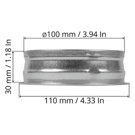 4" Inch Metal Tee Cap - Round Vent Cover - Galvanized Steel - Indoor and Outdoor Pipe Cover - Dryer Vent Cover - Dryer Duct End Cap - 4In Metal End Cap - Metal Plug 4Inch - Round Metal Duct Cap