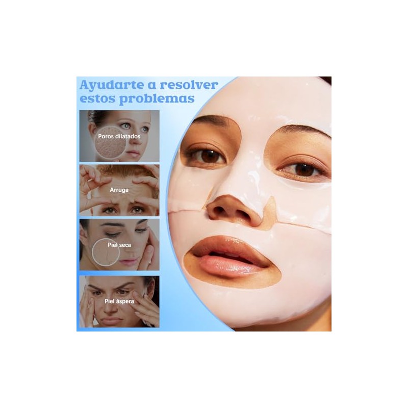 10 Piezas Mascarilla Bio-Colágeno,Bio Mascarilla Colageno