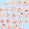 Bee Daisy Press on Nails Short Almond Nude Fake Nails
