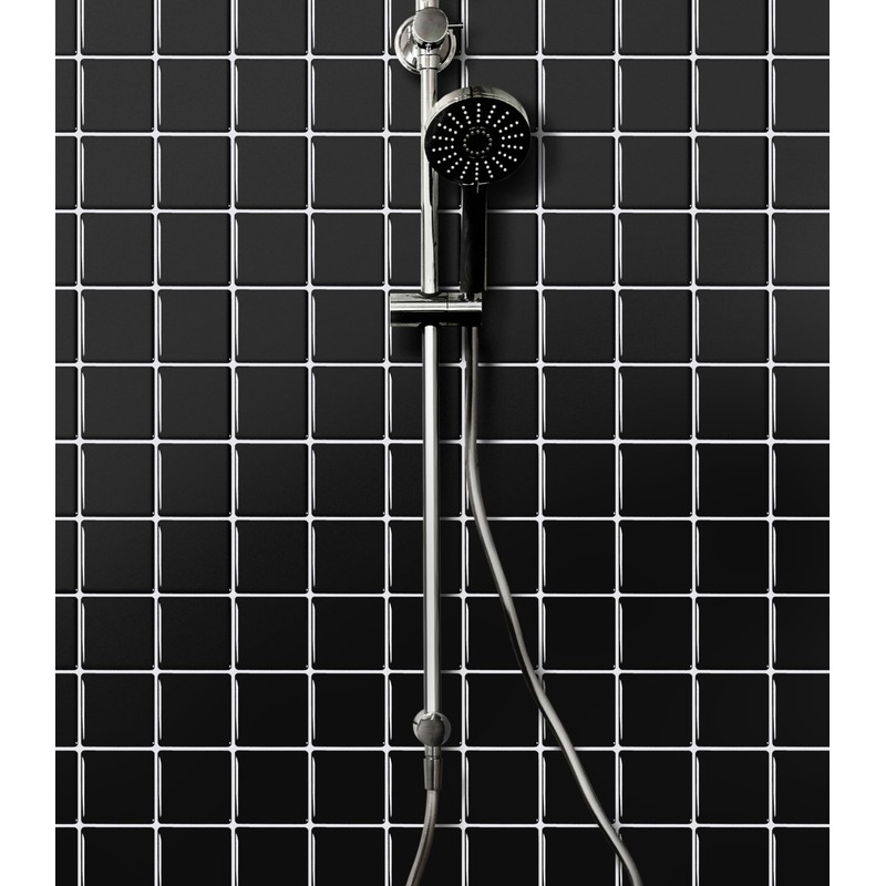 VViViD 11 Sheets Peel and Stick Black Gloss Faux Ceramic