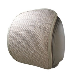 Opuweiy Car Headrest Cover, All-season Auto Headrest Shield, Sweat-wicking and Breathable Head Cover Protector, Universal for Most Cars (Beige)
