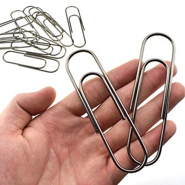 HAHIYO Paperclips 4 inch (100mm) Extra Large Paper Clips Sturdy Bright Black Vinyl Coated Prevent Scratching Tearing The Pages for Bookmark Organize Home Office School 14 Pack