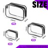 Swpeet 6Pcs 3 Sizes Clear Toiletry Bag Makeup Bags Waterproof