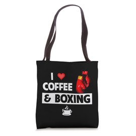 I Love Coffee and Boxing Gloves Club Fighting Punching Bag Tote Bag