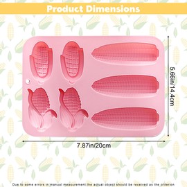 Heyiminy Corn Stick Bread Pan, Silicone Corn Cob Bread Mold for Baking, 7 Cavities with 3 Unique Corn Shaped Bread Pan,Non-Stick Cornbread Pan for Muffin Chocolate Cupcake Brownie or Soap Making