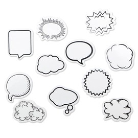 YS-036 Sprayer Stickers Comic Style Stickers [Approx. 1.6 inches (4 cm)] Flake Stickers Black White Writing Stickers Cartoon Comics [90 Sheets]