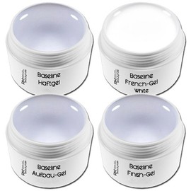 UV Gel Set of 4 Bonding Gel Builder Gel Clear Medium Sealing Gel French Gel 15 ml Each for Nail Design Set 6