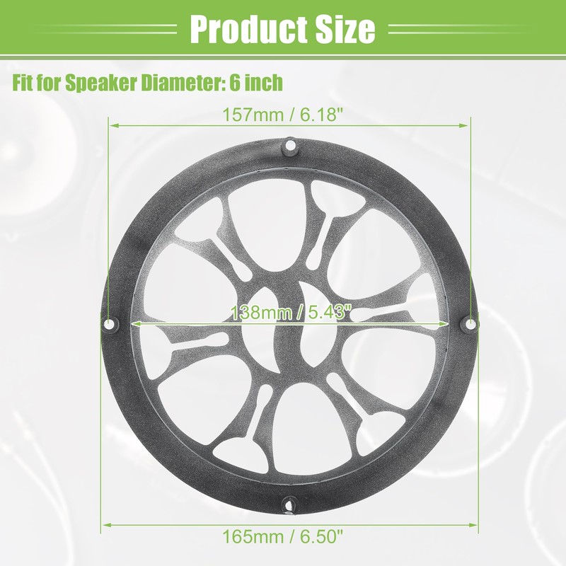 X AUTOHAUX 6" Car Speaker Grills Cover Round with Screws