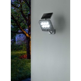 Newpowa Solar Lights, 6 Large LED Wall Solar Light Outdoor Security Lighting Nightlight with Motion Sensor Detector for Garden Back Door Step Stair Fence Deck Yard Driveway