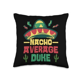 Not Your Ordinary Name. Nacho Average Duke Throw Pillow, 16x16, Multicolor