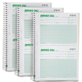 ABC Phone Call Log Book for Office & Businesses - Call Log Book & Phone Message Book for Easy Reference - Carbonless Duplicate, 5 5/8 x 8 1/2", 3 Books (300 Calls)