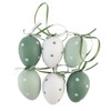 Crafty Capers 6 Green & White Spotty Dotty Hanging Eggs