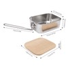 Stainless Steel Lunch Storage Box with Bamboo Lid Portable Camping