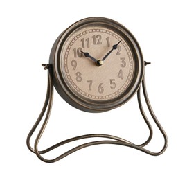 47th & Main Vintage Metal Clock, Small, Antique Bronze