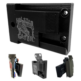 Holster Gator Tactical Mount, Belt Clip Holster Holder for Car, Truck, Desk & Wall, Storage for Vehicle, Home, Office, Includes Sticky Dash Installation Kit Compatible with DCC MonoBlockClip