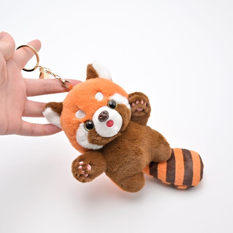 Kagaminodo Red Panda Keychain, Plush, Cute, Mini, Small Animals