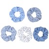 smatime 5 pieces scrunchies for hair, elastic hair bobbles, hair