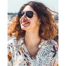 NSSIW Aviator Sunglasses for Men Women, Polarized Pilot Sunglasses, Premium Sun Glasses with UV 400 Protection for Driving, Running, Traveling (3 Packs)