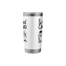 Weekend Camping Warrior Tent Minimalistic Stainless Steel Insulated Tumbler