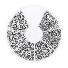 Mandala Crafts Crimp Beads for Jewelry Making – Bead Stopper Crimping Beads for Jewelry Making and Beading - Bead Crimping Kit 3000 PCs Silver 1.5mm 2mm 2.5mm Tubes