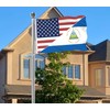 Nicaragua USA Flag,Big 3x5 FT Nicaraguan Flag,36x60 Inch Large Double-Printed