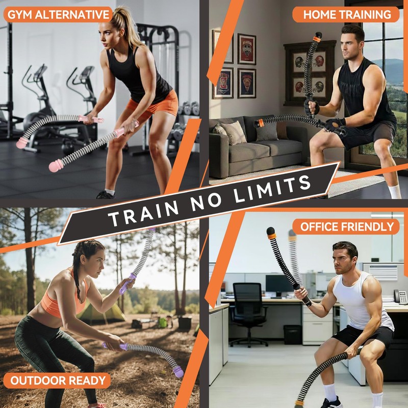 Cordless Battle Ropes Adjustable Trainer, Ropeless Weighted Portable Exercise Equipment