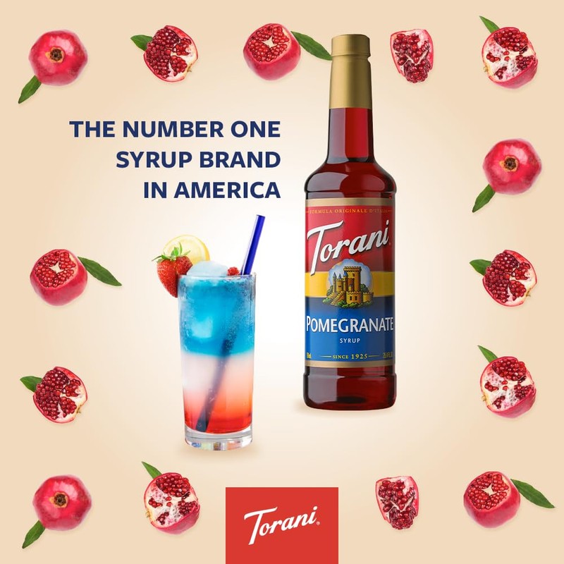Torani Syrup, Pomegranate, 25.4-Ounce PET Bottle