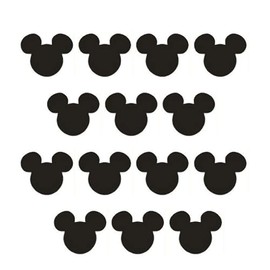 HORNO Cartoon Wall Sticker,Cute Animal Wall Art Easy Removable(Black)