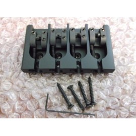 Hipshot NEW Hipshot 4-String A-Style Aluminum Bass Bridge - BLACK, CHOOSE YOUR SPACING! - .687”