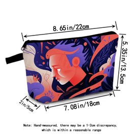 MoCaliduccious Evil Eye Printed Small Zipper Pouches Abstract Art Women Cosmetic Bag Toiletry Kit