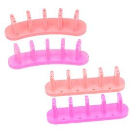 Ipetboom 4pcs Nail Practice Holder Plastic Nail Art Display Stands for Easy Application and Training for Beginners and Professionals Convenient Manicure Frame for Salon Use Random Color