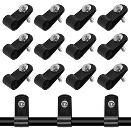 YUENWUZINIC Cable Clips, 100 Pcs Cable Holder Wall Fixing Diameter 0.25 inch (6.4 mm) Diameter with Screws, Cord Clips, Nylon, R Type, Cord Hooks, Cable Storage, Cord Management, Cable Fixtures