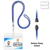 Horizontal ID Badge Holder with Breakaway Lanyards Clear Plastic Name