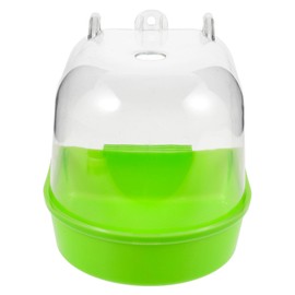 WOONEKY Parakeet Bird Bath Box Durable Bathing Tub Accessory for Birds for Hanging Cages Multi Functional Bathing for Parrots