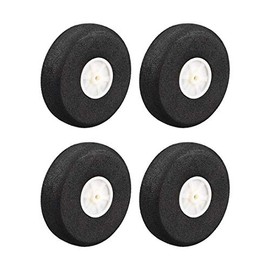 uxcell RC Airplane Wheels - 4PCS RC Airplane Aircraft Sponge Wheels 2.5 Inch x 0.12 Inch