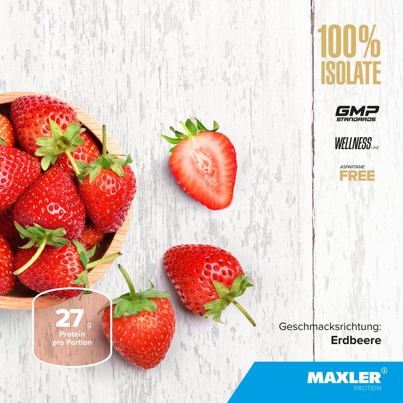 Maxler 100% Isolate Protein Powder - Natural Tasting Whey Isolate
