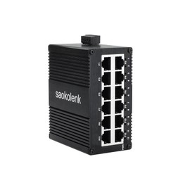 12 Port Industrial Unmanaged Gigabit Ethernet Switch,12 Port RJ45 10/100/1000Mbps Din Rail Mount Ethernet Switch,Wall Mounts Network Switch,-40°F to 167°F,IP40 Aluminium Shell (Non-PoE)