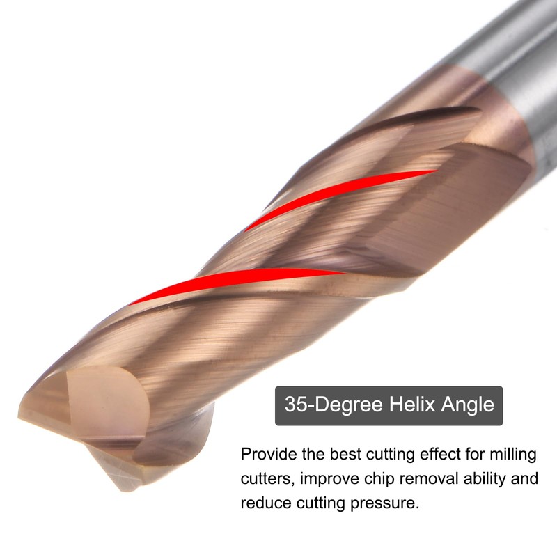 sourcing map 2pcs 6mm Dia 6mm Shank Square Nose End