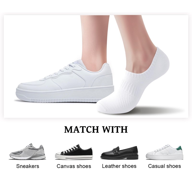 Irisbear Womens No Show Socks Thin Cotton Non Slip Low