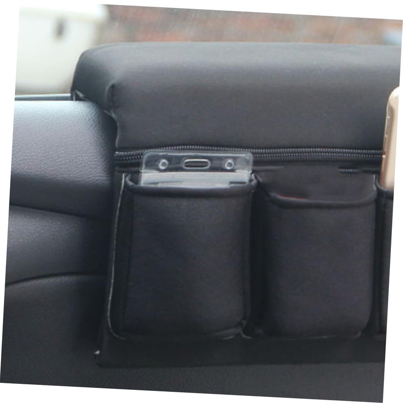 Ipetboom Car Door Armrest Pad with Pocket Luxurious Leather Support