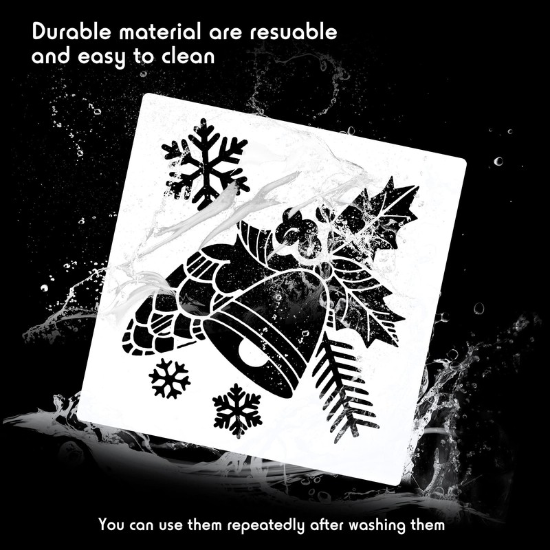 24 Pieces Christmas Stencils Template Reusable Plastic Craft Painting Stencils